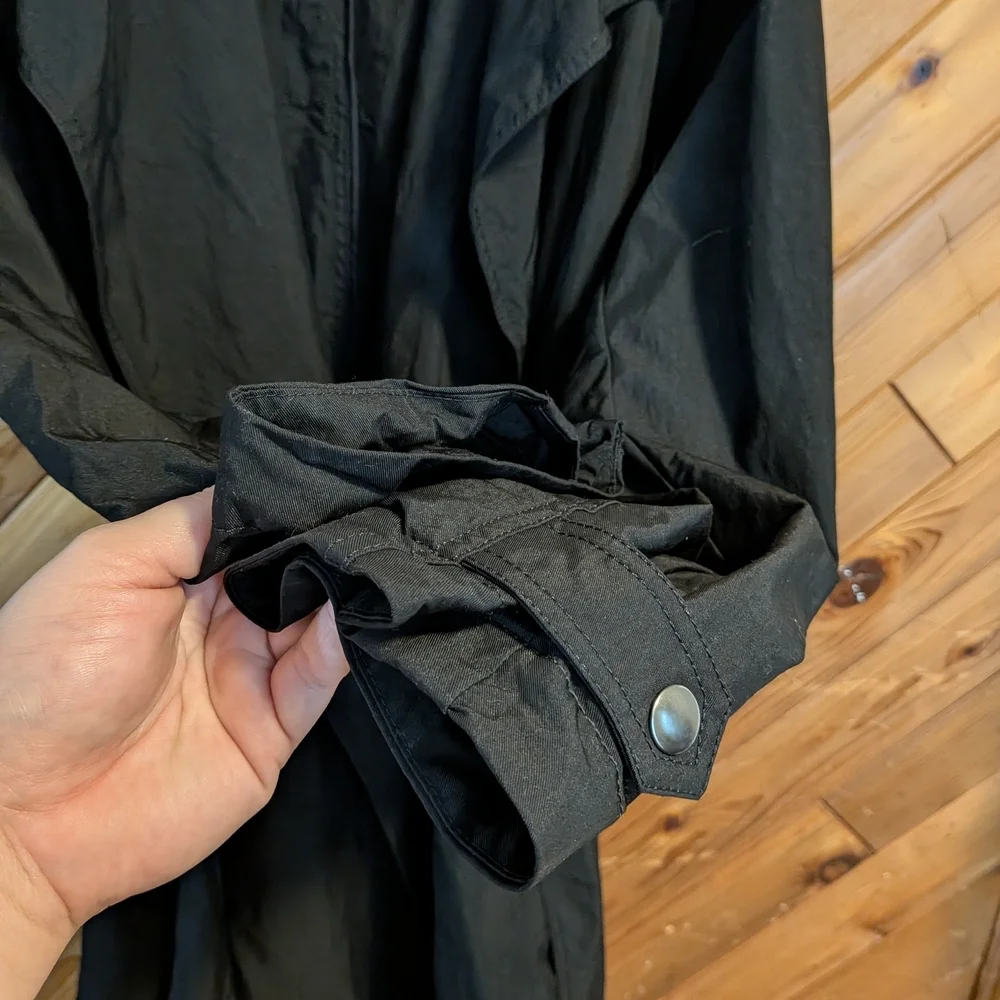 Wilfred Women's Black Trench Coat Size Large - Picture 3 of 6